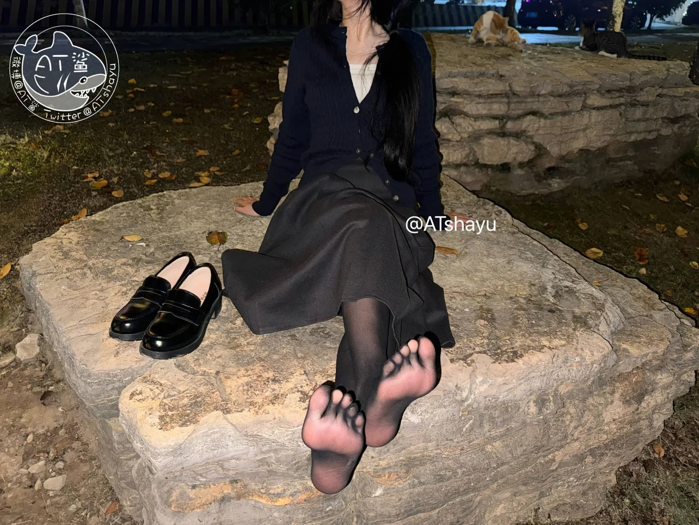 AT鲨 - 户外五指黑丝 [38P-74MB] tg@simisebaisi 【丝足阁】028.webp